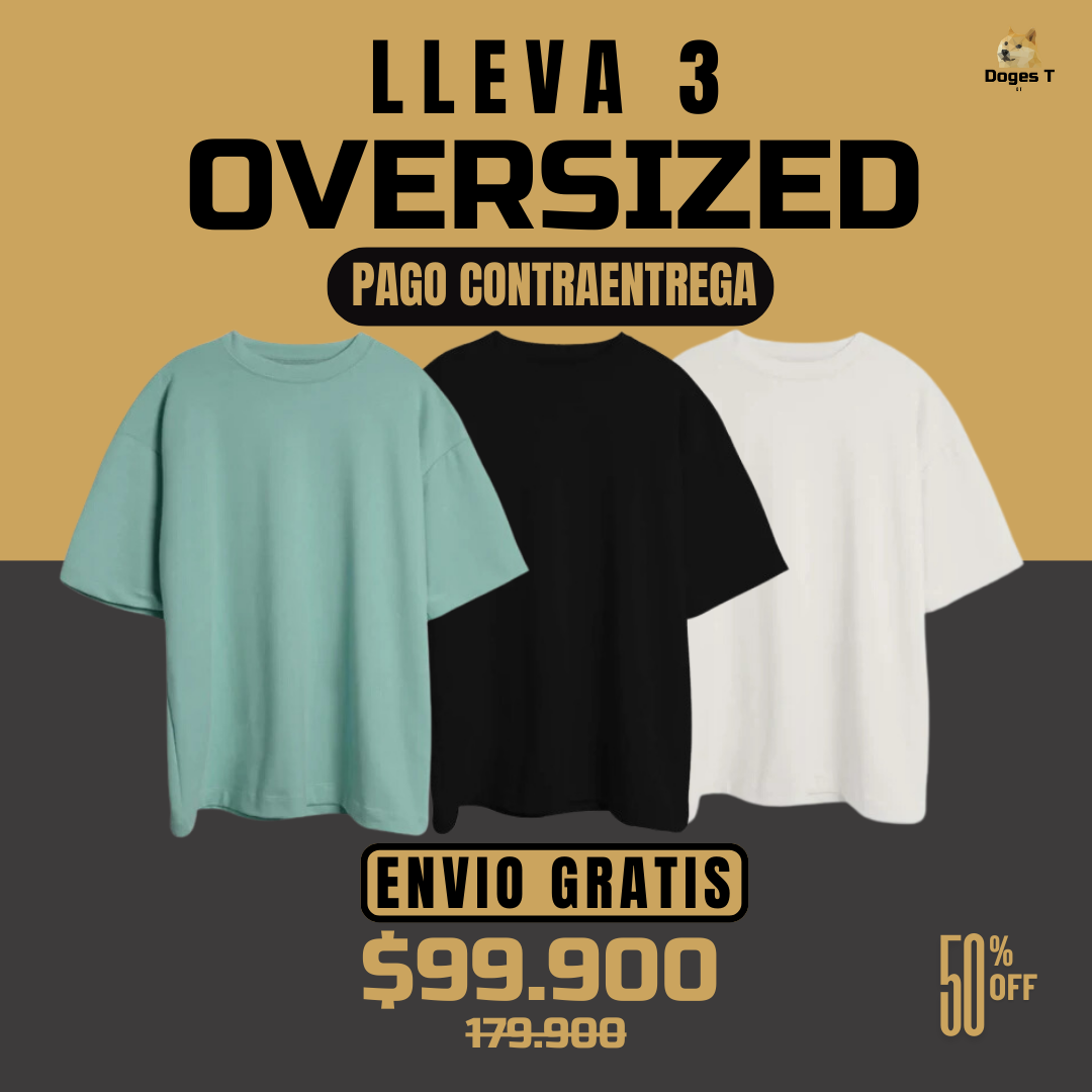 3 Camisetas Oversized