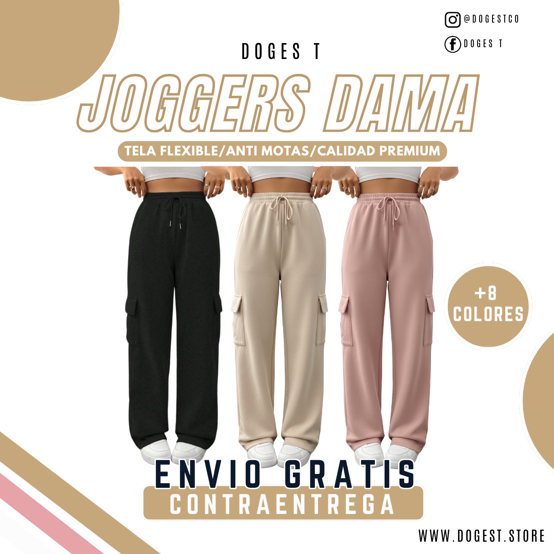 3 Joggers Cargo Baggy Dama