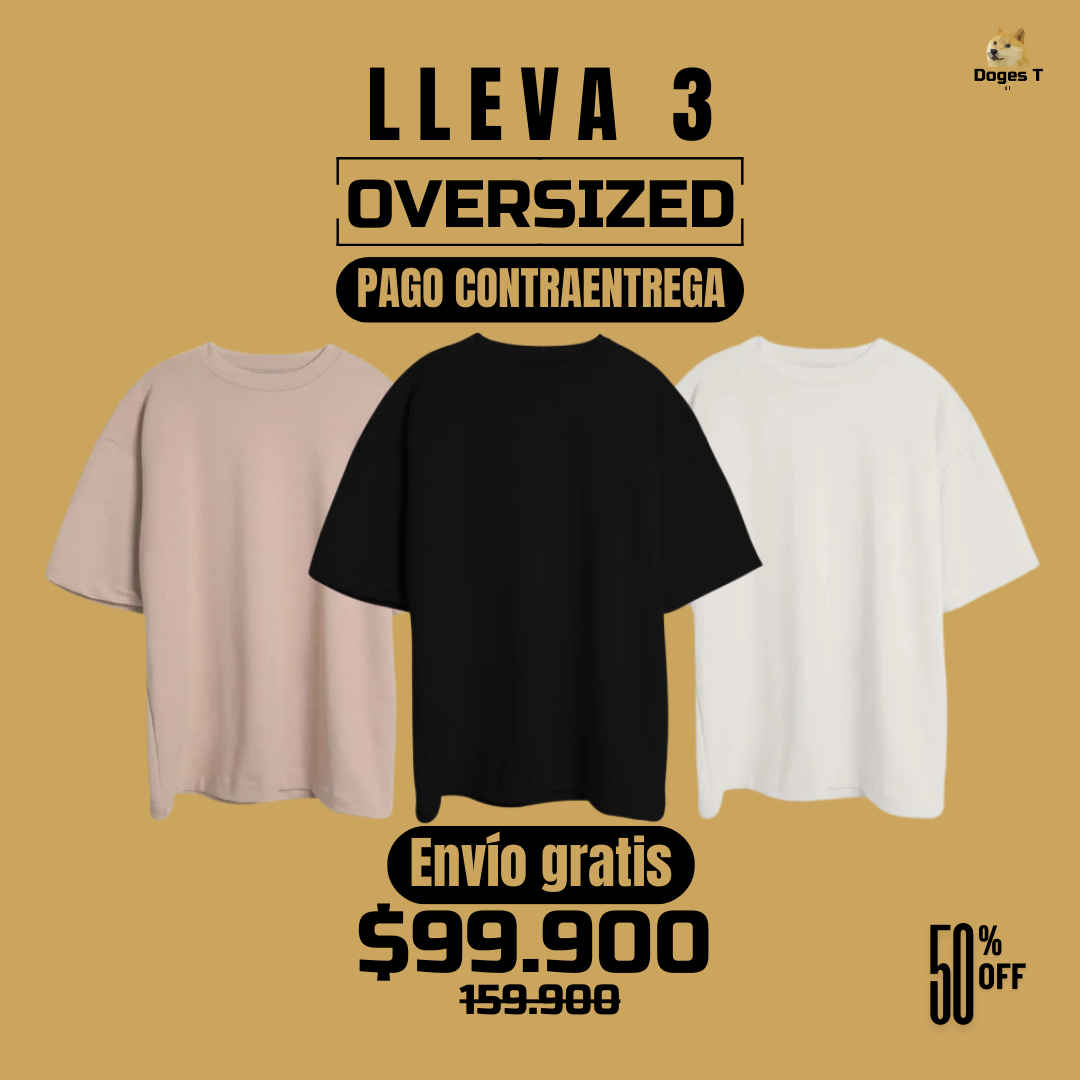 3 Camisetas Oversized