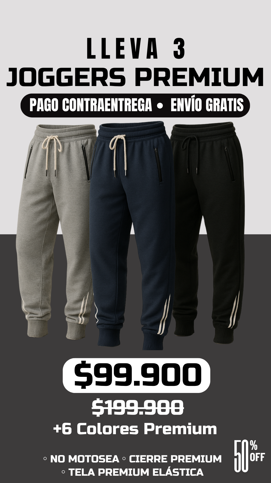 3 Joggers Premium Lotto T® Deluxe