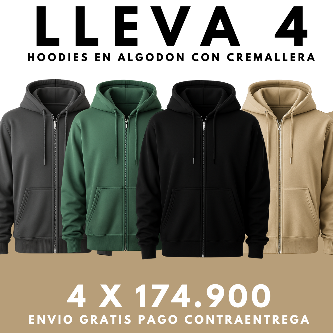 4 Chaquetas Hoodie Premium