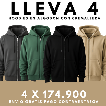 4 Chaquetas Hoodie Premium