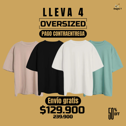 4 Camisetas Oversized