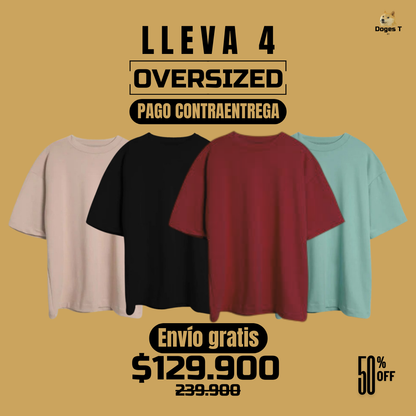 4 Camisetas Oversized