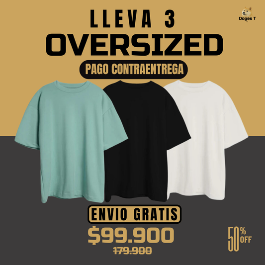 3 Camisetas Oversized